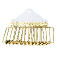 Stainless Steel Drop Earring, Rectangle, gold color plated, 6 pieces & fashion jewelry & for woman, golden 