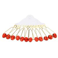 Stainless Steel Drop Earring, with Acrylic, gold color plated, 6 pieces & fashion jewelry & for woman, red, 58mm 