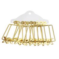 Stainless Steel Drop Earring, gold color plated, 6 pieces & fashion jewelry & for woman, golden, 65mm 