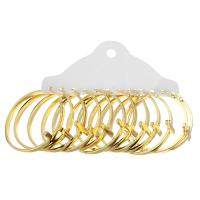 Stainless Steel Hoop Earring, gold color plated, 6 pieces & fashion jewelry & for woman, golden 