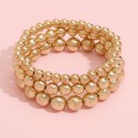 Zinc Alloy Bracelet Set, bracelet, gold color plated, 4 pieces & fashion jewelry, golden, Inner Approx 60mm 