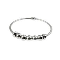 Stainless Steel Bangle, for woman, original color, 3mm, Inner Approx 56mm 
