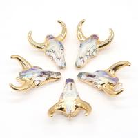 Acrylic Jewelry Pendant, with Gemstone & Resin, Unisex, golden 