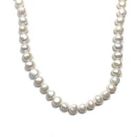 Bouton de culture des perles d'eau douce, perle d'eau douce cultivée, DIY & styles différents pour le choix, blanc, 9-10mm .96 pouce, Vendu par brin