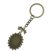 Zinc Alloy Key Clasp Setting, gold color plated, DIY 