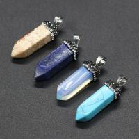 Gemstone ювелирные изделия Кулон, Полудрагоценный камень, с клей, Коническая, DIY & различные материалы для выбора, Много цветов для выбора продается PC