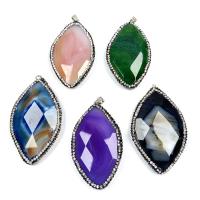 Mixed Agate Pendants, with Rhinestone Clay Pave, Horse Eye, DIY & faceted 