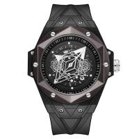 Bracelets de montre pour hommes, acier inoxydable, avec verre & silicone, mouvement chinoise, imperméable, plus de couleurs à choisir, 25mm Vendu par PC