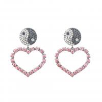 Zinc Alloy Rhinestone Drop Earring, fashion jewelry & for woman & with rhinestone 