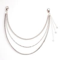 Zinc Alloy Waist Chain, plated, Unisex, silver color, 46cmuff0c56cm 