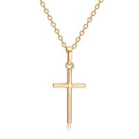 Zinc Alloy Necklace, Cross, plated, for woman cm 