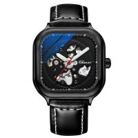 Men Wrist Watch, Stainless Steel, with Leather & Glass & Zinc Alloy, Chinese movement, for man & waterproof 240-  