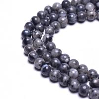 Labradorit Perlen, rund, DIY, schwarz, Länge:38 cm, verkauft von Strang
