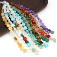 Mixed Gemstone Beads, Natural Stone, Heart 14mm Approx 20 cm 
