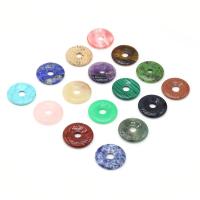 Gemstone ювелирные изделия Кулон, Природный камень, Кольцевая форма, различные материалы для выбора, Много цветов для выбора продается PC