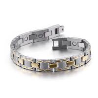 Titanium Steel Bracelet, plated, for man, 12mm Approx 8.66 Inch 