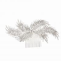 Decorative Hair Combs, Zinc Alloy, silver color plated, fashion jewelry & with rhinestone, silver color 