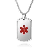 Stainless Steel Jewelry Necklace, plated & enamel .62 Inch 
