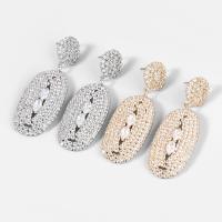 Cubic Zircon (CZ) Drop Earring, Zinc Alloy, fashion jewelry & for woman & with cubic zirconia 
