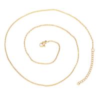 Fashion Stainless Steel Necklace Chain, with 1.97 extender chain, plated, fashion jewelry .72 Inch 