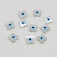Abalorios de Nácar Blanca Natural, Bricolaje & patrón de malvado de ojo & diferentes estilos para la opción, Blanco, 4-15mm, Vendido por UD