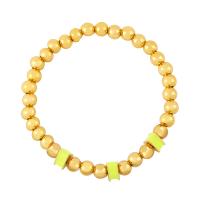 Brass Bracelets, gold color plated, enamel .69 Inch 