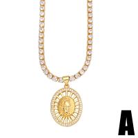 Cubic Zircon Micro Pave Brass Necklace, with 1.97 extender chain, gold color plated & micro pave cubic zirconia, golden .19 Inch 