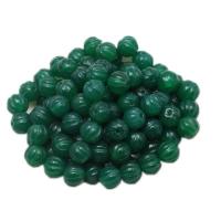 Natural Green Agate Beads, Pumpkin, Carved, DIY green 