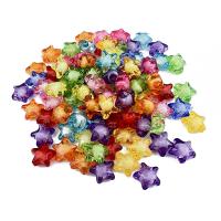collier en perle acrylique , étoile, goutté d'époxy, DIY, multicolore Vendu par sac