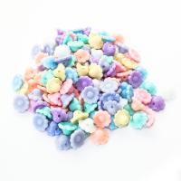 Acryl Schmuck Perlen, Blume, DIY, gemischte Farben, 12.5x7mm, 200PCs/Tasche, verkauft von Tasche