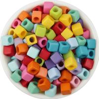 Solid Color Acrylic Beads, Square, DIY Approx 4mm 