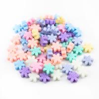 Solide Acryl Perlen, Schneeflocke, DIY, gemischte Farben, 13x13mm, 200PCs/Tasche, verkauft von Tasche
