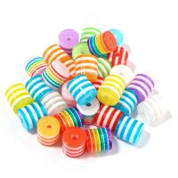 Zweifarbige Acryl Perlen, DIY, gemischte Farben, 8x8mm, Bohrung:ca. 1.7mm, 100PCs/Tasche, verkauft von Tasche