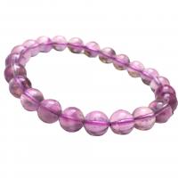 Purple Fluorite Bracelet, Round & for woman cm 
