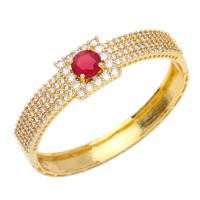 Cubic Zirconia Micro Pave Brass Bracelet, gold color plated, fashion jewelry & micro pave cubic zirconia 