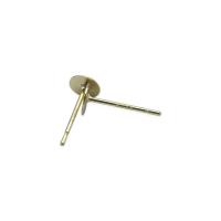 Brass Earring Stud Component, plated, DIY 12mm 