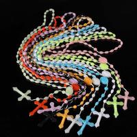 Rosary Necklace, Plastic, Cross, Unisex 5*7mm,12.5cm Approx 21.65 Inch 