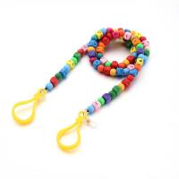 Wood Mask Chain Holder, with Acrylic, for children, multi-colored Approx 24.02 Inch 
