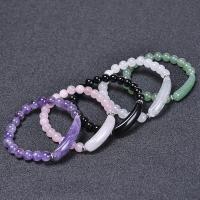 Gemstone Bracelets, with Stainless Steel, handmade & for woman, 8mm Approx 6.6-8.5 Inch 