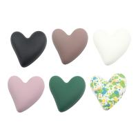 Cabujón de resina Color sólido, Corazón, más colores para la opción, 25.7x26.5mm, Vendido por UD