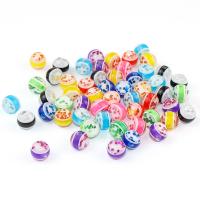 Resin Jewelry Beads, random style & DIY, mixed colors, 8mm 