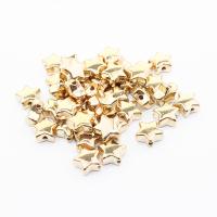 CCB Plastic Beads, Copper Coated Plastic, Star, plated, DIY, golden 