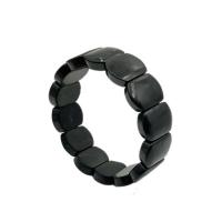 Shungite Bracelet, Unisex & radiation protection, black Approx 15 cm 