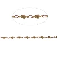Cadena de barra de latón , metal, cadena de la barra, dorado, 9x5x2mm, longitud:1 m, Vendido por m