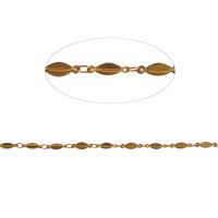 Cadena de barra de latón , metal, cadena de la barra, dorado, 11x3x2mm, longitud:1 m, Vendido por m