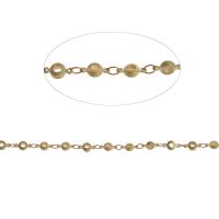 Cadena de barra de latón , metal, cadena de la barra, dorado, 9x4x2mm, longitud:1 m, Vendido por m
