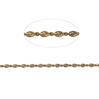 Cadena de barra de latón , metal, cadena de la barra, dorado, 9x5x1mm, longitud:1 m, Vendido por m
