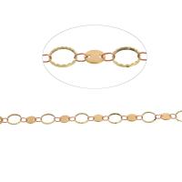 Brass Bar Chain, round link chain, golden m 