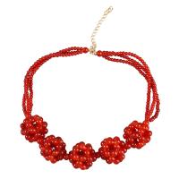 Resin Zinc Alloy Necklace, with Resin, with 2.71 extender chain, fashion jewelry & for woman, red .29 Inch 
