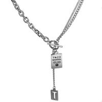 Titanium Steel Jewelry Necklace, plated, fashion jewelry 6mm .23 Inch 